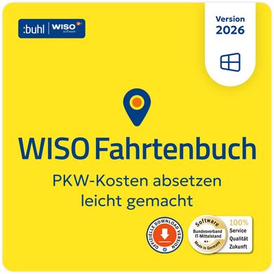 WISO Fahrtenbuch 2026 | 1 Nutzer (Windows 10 &amp; 11) | ESD