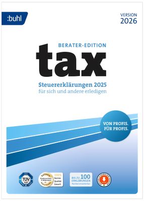 BUHL tax Berater-Edition 2026 | 1 Nutzer (Windows) | einmaliger Kauf | ESD
