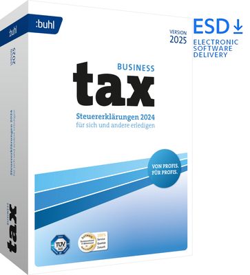 BUHL tax 2025 Business (Steuerjahr 2024) | für Lohnsteuerhilfe & Steuerberater | ESD BUHL tax 2025 Business (Steuerjahr 2024) | für Lohnsteuerhilfe & Steuerberater | ESD