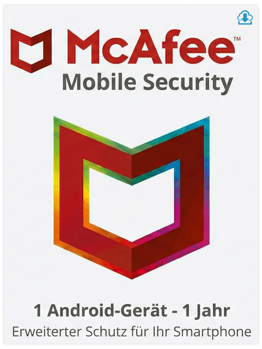 McAfee Mobile Security | 1 Android-Gerät | 1 Jahr | stets aktuell | Key in 5 Min. | ESD