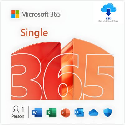 Microsoft 365 Single | 1 Nutzer | 5 Geräte | 1 Jahr | ESD