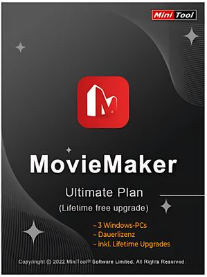 MiniTool MovieMaker Ultimate | 3 PCs | Dauerlizenz | Lifetime Upgrades | ESD