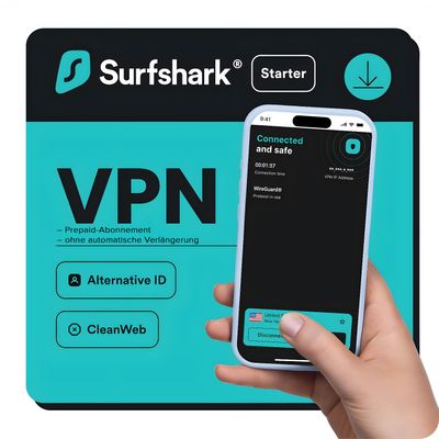 Surfshark Starter VPN | alle Geräte | 1 Monat | Key in 5 Min. | ESD