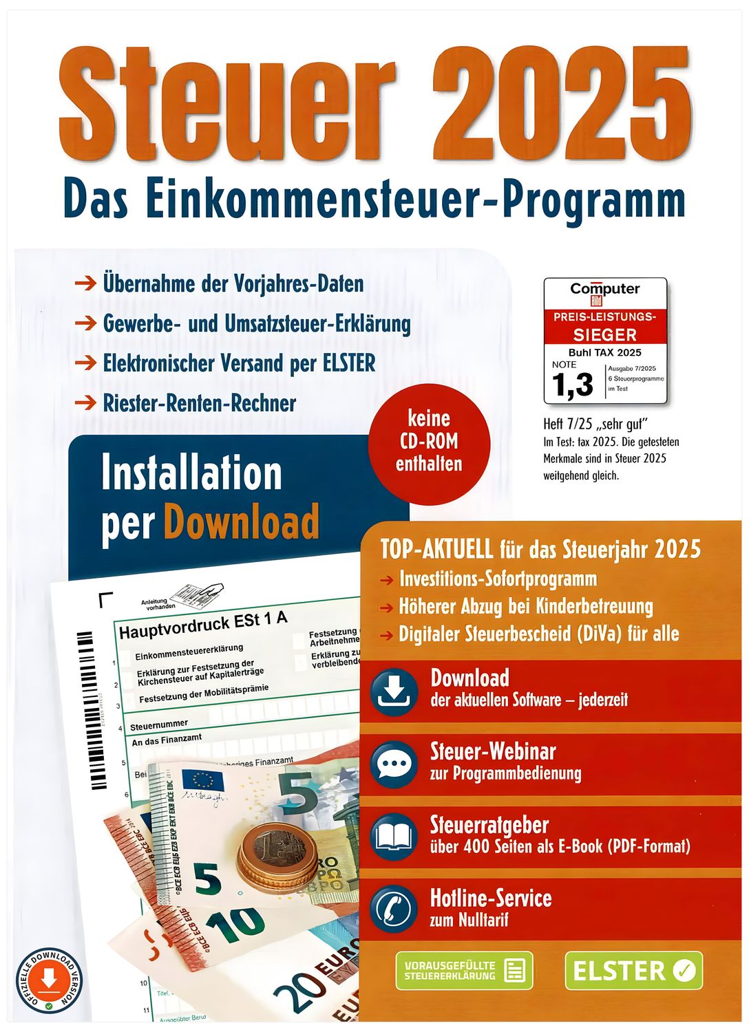 Aldi Steuer-Software 2025 – Steuererklärung für Steuerjahr 2025 | ESD