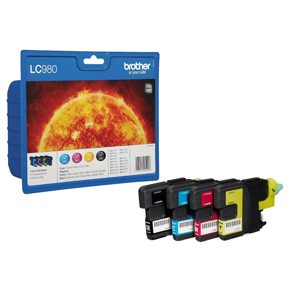 Original Brother Multipack LC-980VALBP Black, Cyan, Magenta, Yellow