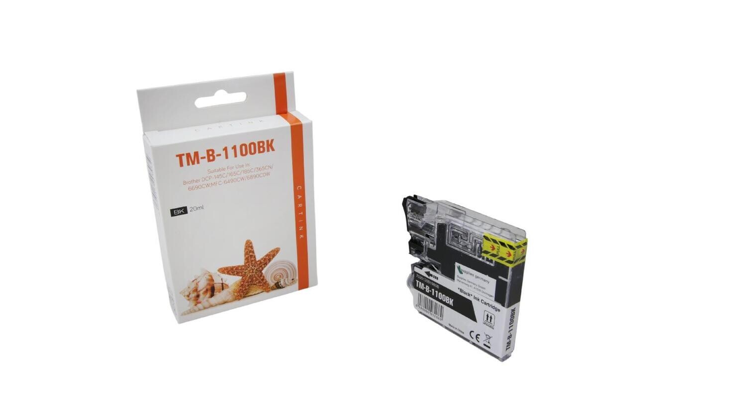 Alternative Druckerpatrone passend zu LC1100BK / LC-1100BK  Black