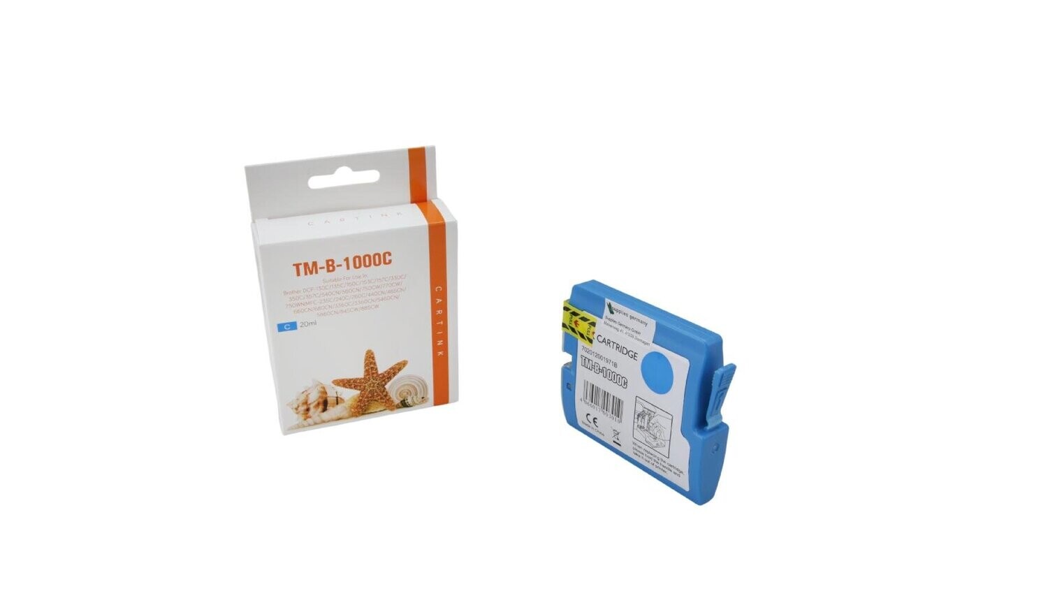 Alternative Druckerpatrone passend zu Brother LC1000C / LC-1000C  Cyan