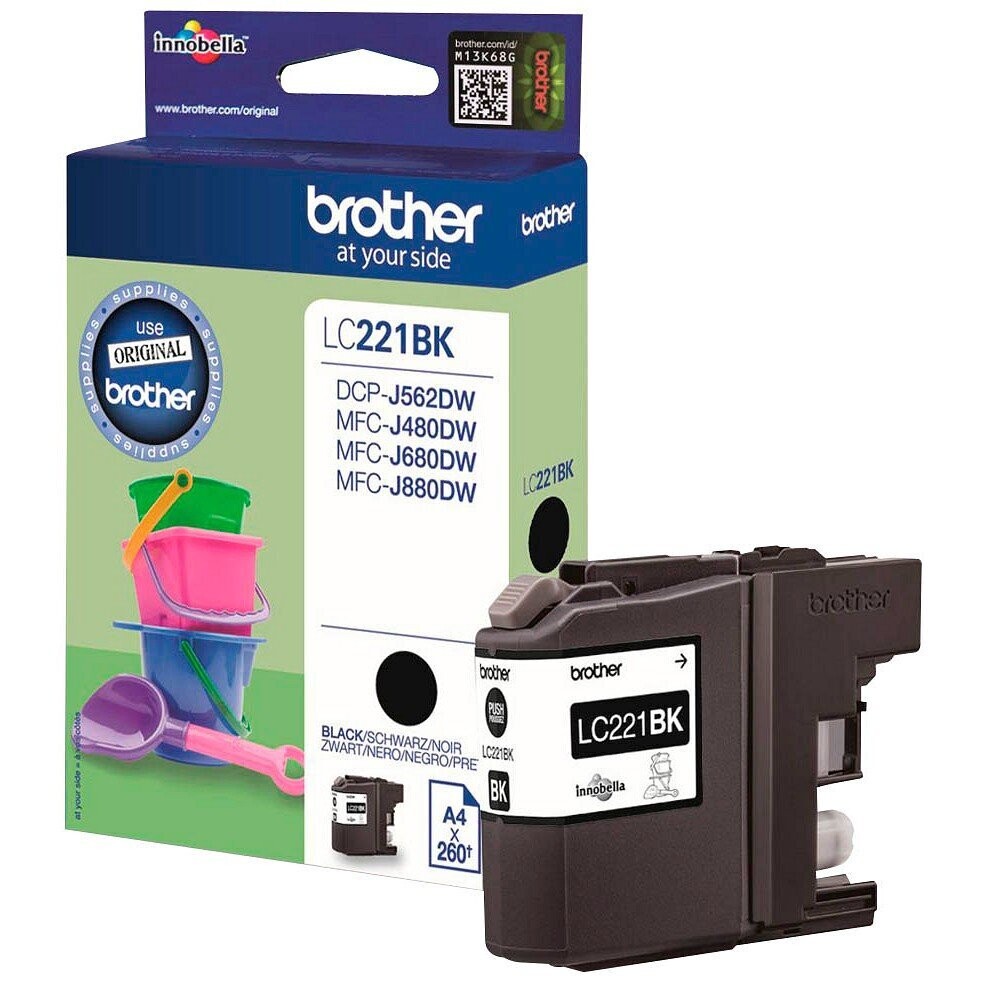 Original Brother Druckerpatrone LC221BK  / LC-221BK   Black