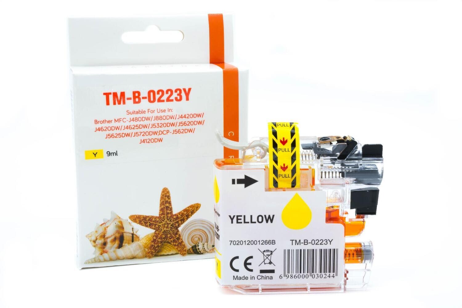 Alternative Druckerpatrone passend zu Brother LC223Y / LC-223Y  Yellow
