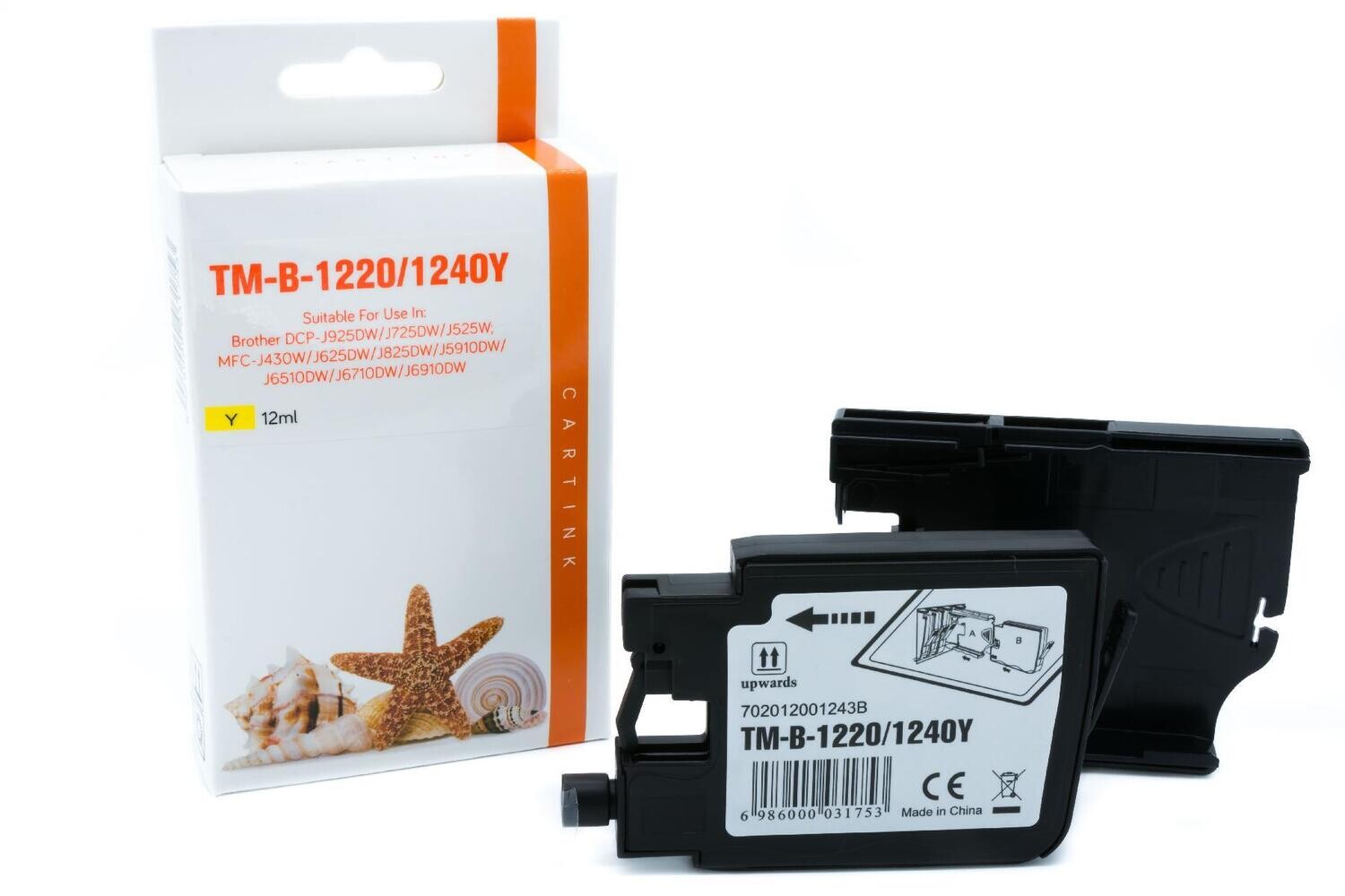 Alternative Druckerpatrone passend zu Brother LC1240Y / LC-1240Y Yellow