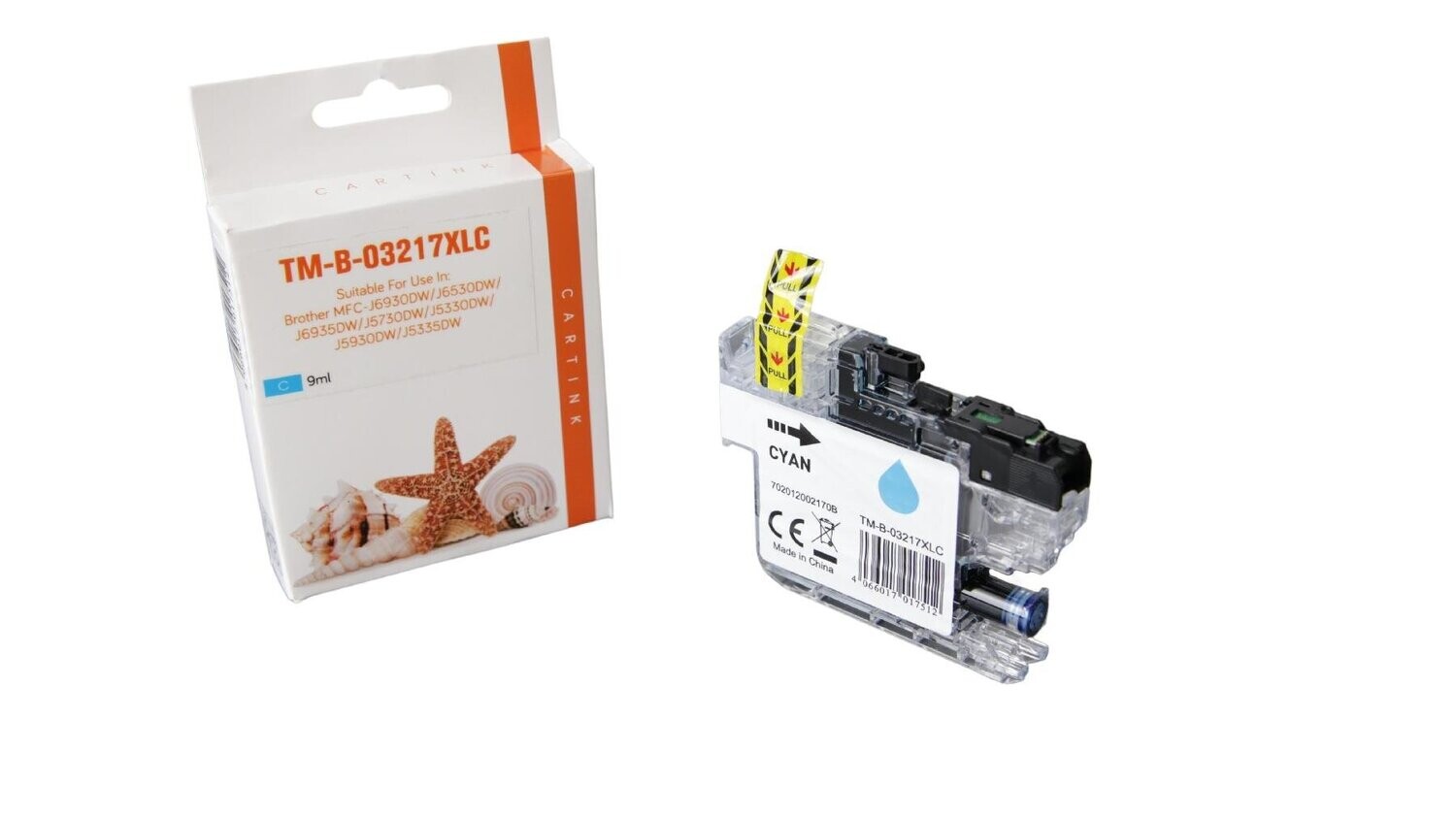 Alternative Druckerpatrone passend zu Brother LC3217C / LC-3217C  Cyan