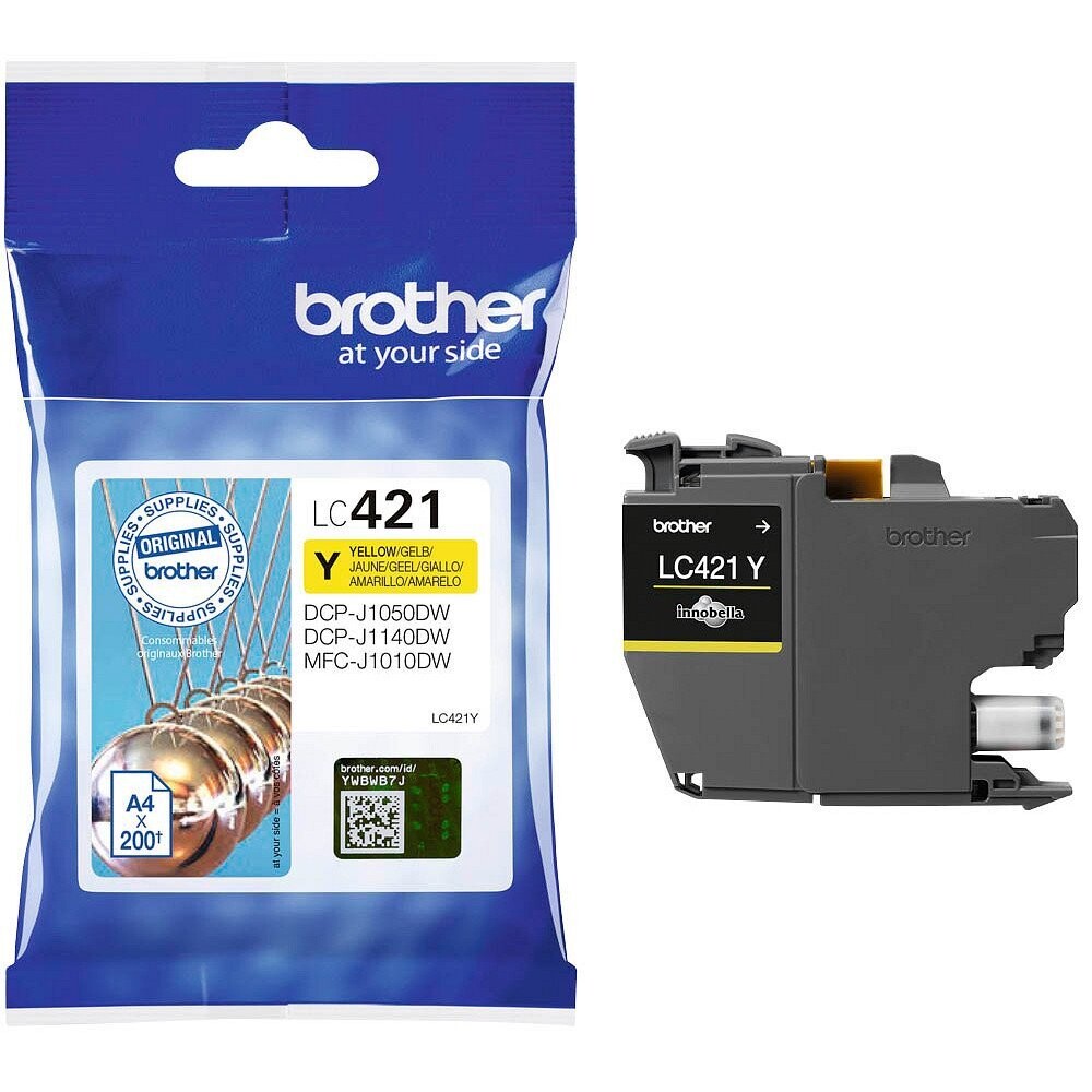 Original Brother Druckerpatrone LC421Y / LC-421Y   Yellow
