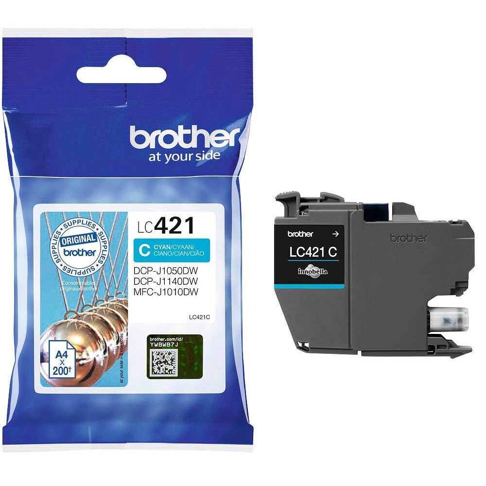 Original Brother Druckerpatrone LC421C / LC-421C   Cyan