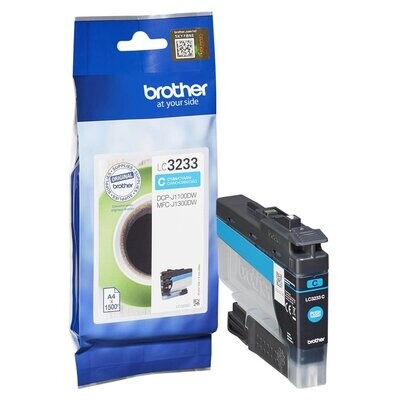 Original Brother Druckerpatrone LC3233C / LC-3233C Cyan Original Brother Druckerpatrone LC3233C / LC-3233C Cyan