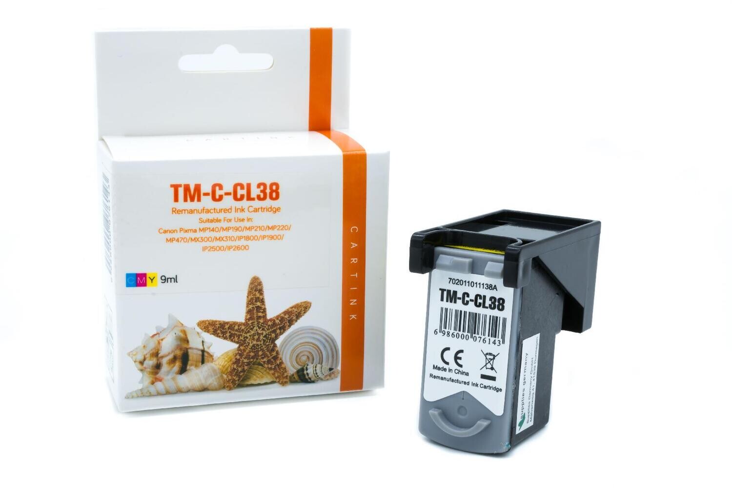 Alternative Druckerpatrone passend zu Canon CL-38 farbig