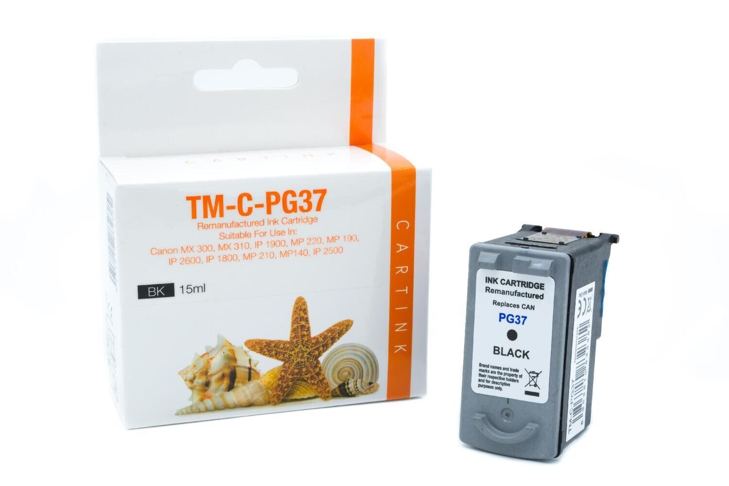 Alternative Druckerpatrone passend zu Canon PG-37 schwarz