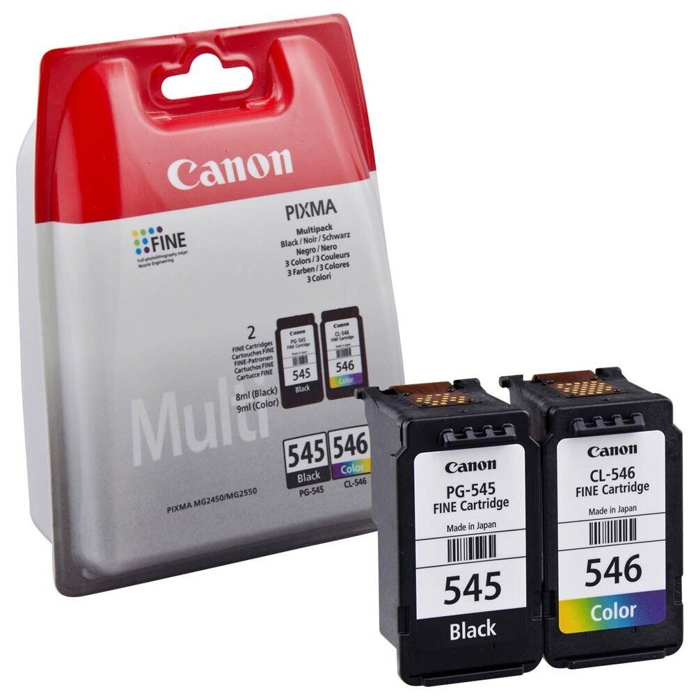 Original Canon PG-545 / CL-546 Druckerpatronen Multipack Schwarz / farbig