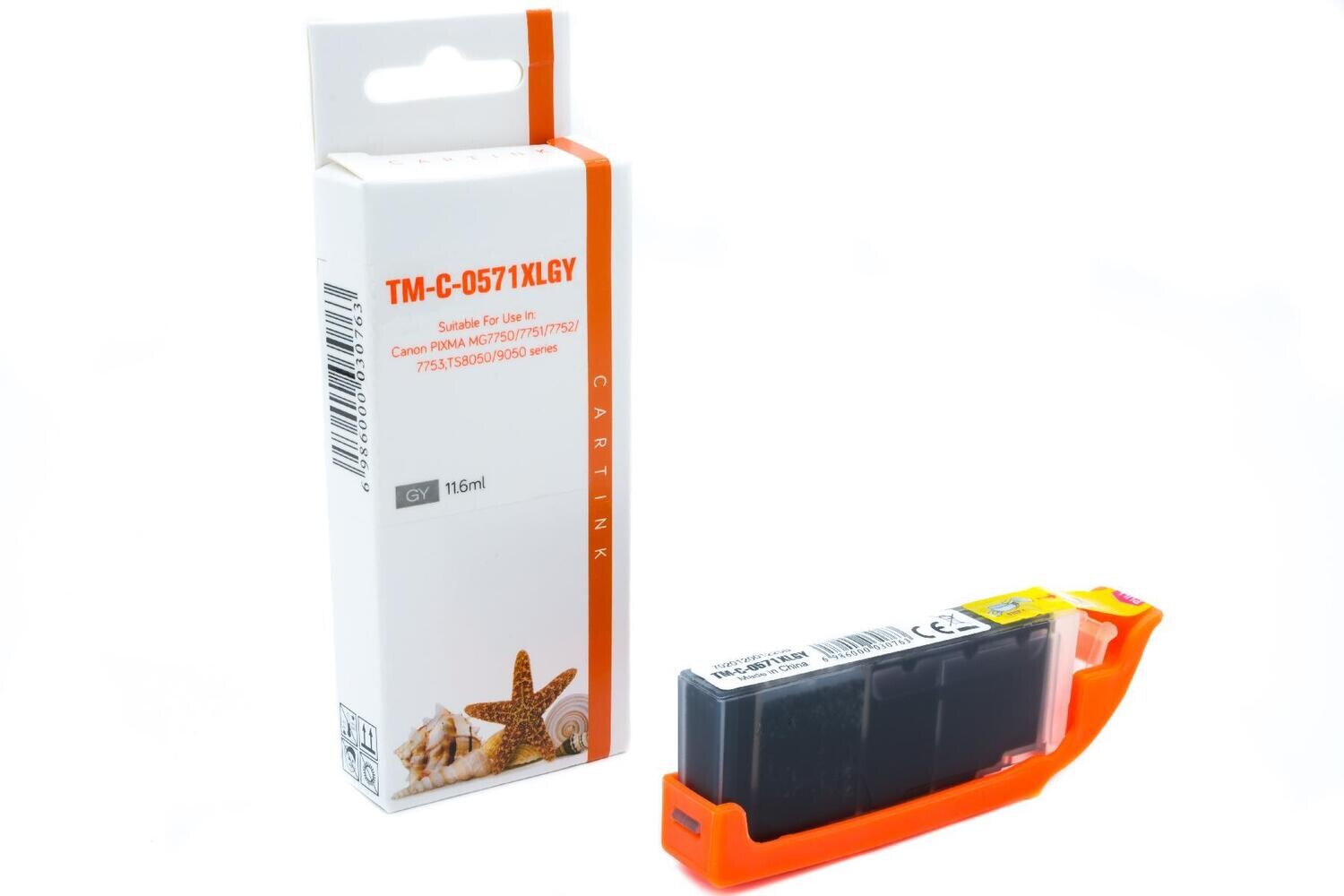 Alternative Druckerpatrone passend zu Canon CLI-571G  Grau