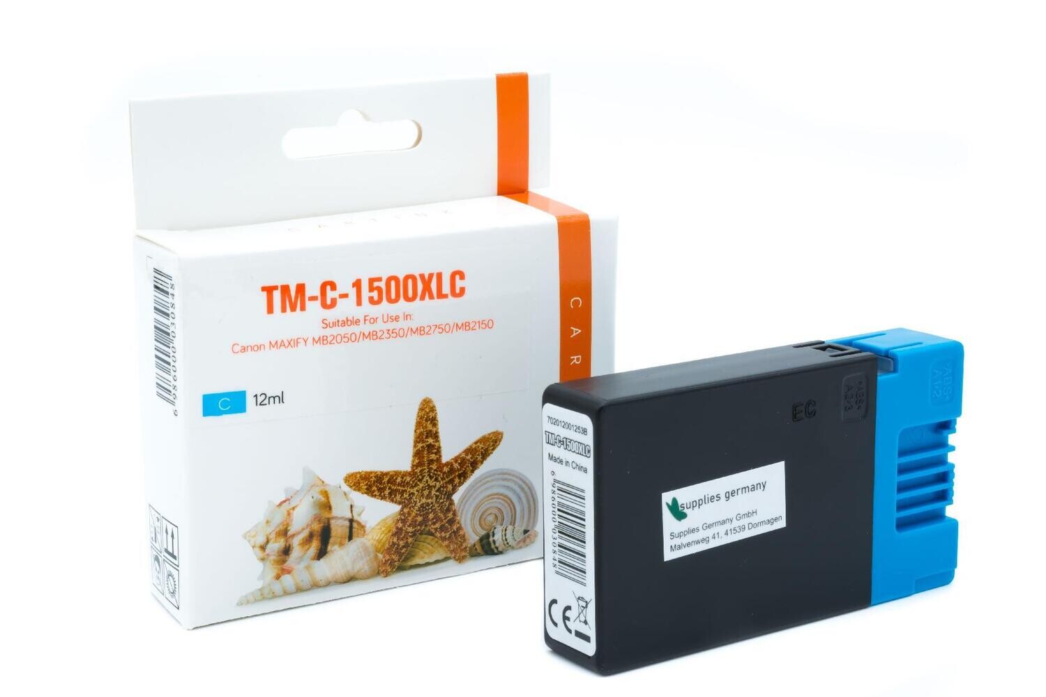Alternative Druckerpatrone passend zu Canon PGI-1500XLC Cyan