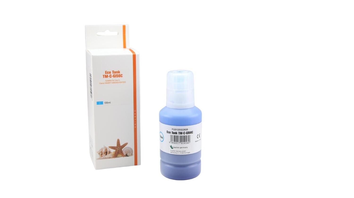 Alternative Tintenflasche passend zu Canon GI-56C Cyan