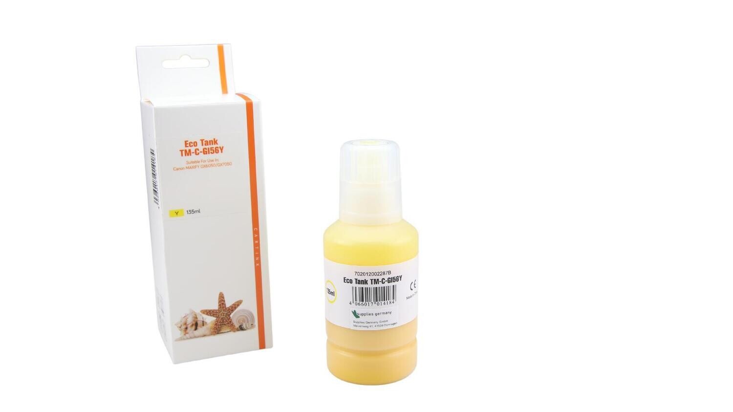 Alternative Tintenflasche passend zu Canon GI-56Y Yellow