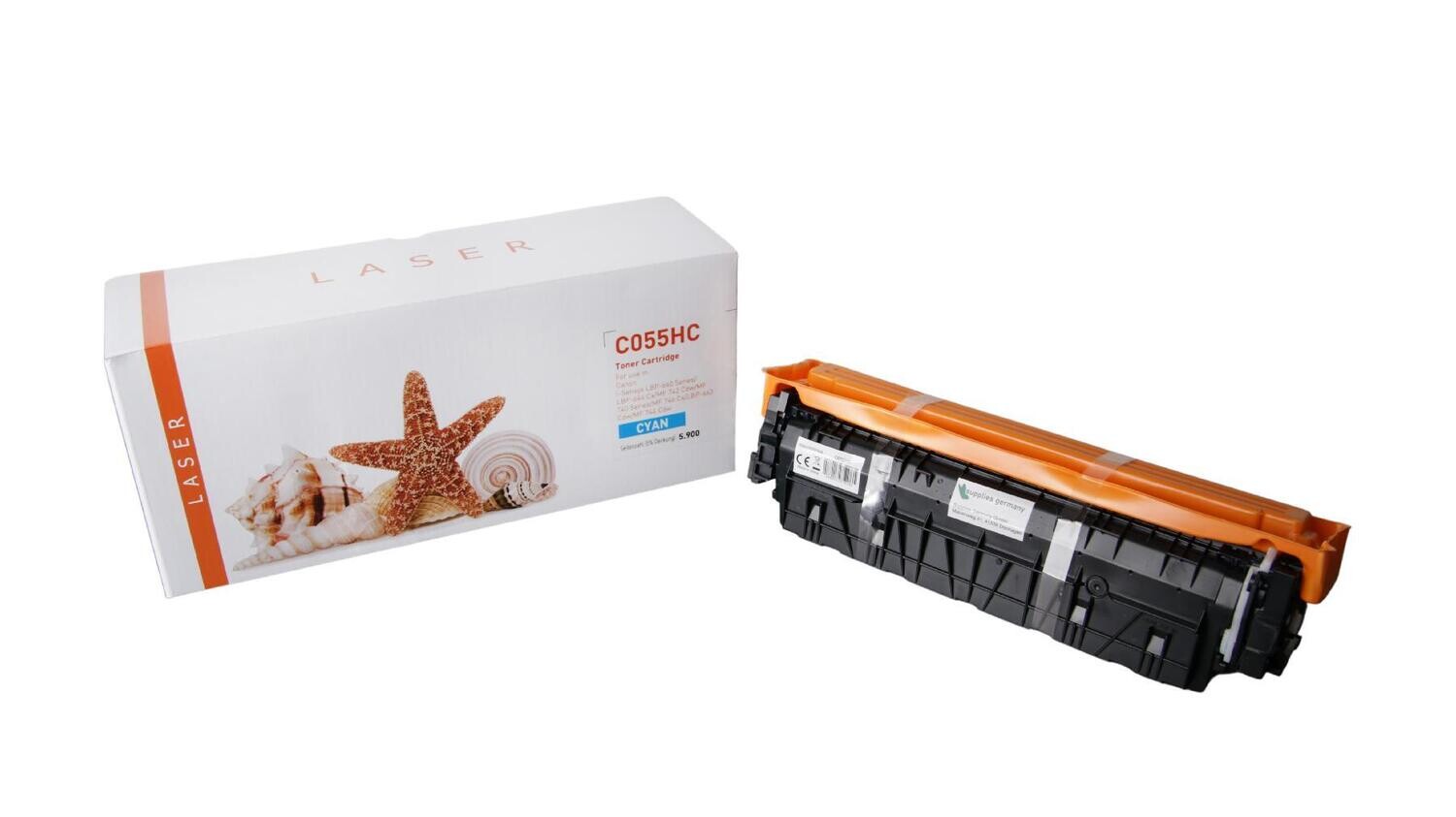 Alternativer Toner passend zu Canon 055H Cyan / 3019C002