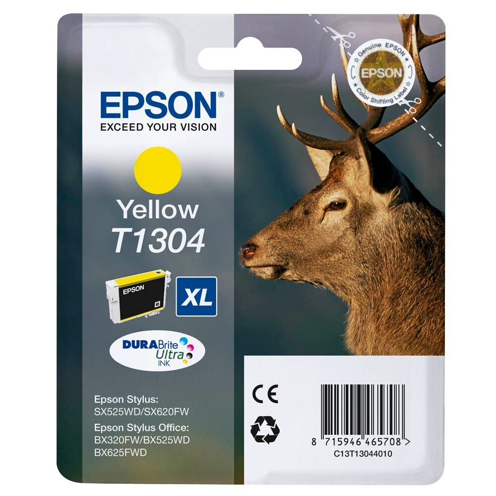 Original Epson T1304 XL Yellow Druckerpatrone / C13T13044012