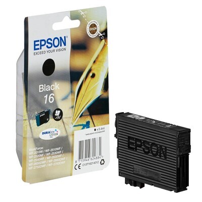 Original Epson T1621 / 16 schwarz Druckerpatrone / C13T16214012 Original Epson T1621 / 16 schwarz Druckerpatrone / C13T16214012