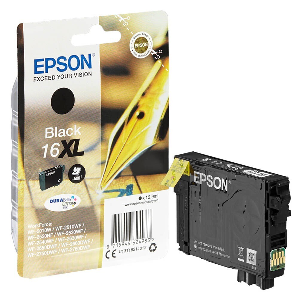 Original Epson T1631 / 16XL  schwarz Druckerpatrone / C13T16314012