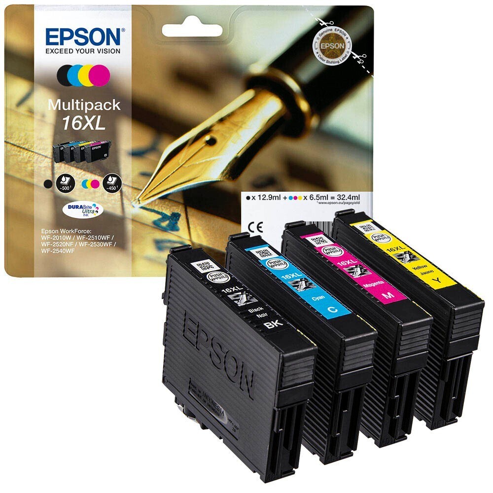Original Epson Multipack T1636 / 16XL Druckerpatrone / C13T16364012