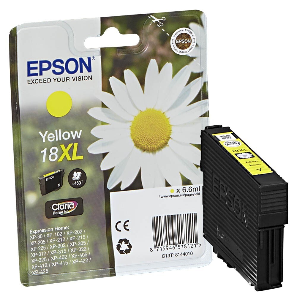 Original Epson T1814 / 18XL  Yellow Druckerpatrone / C13T18144012