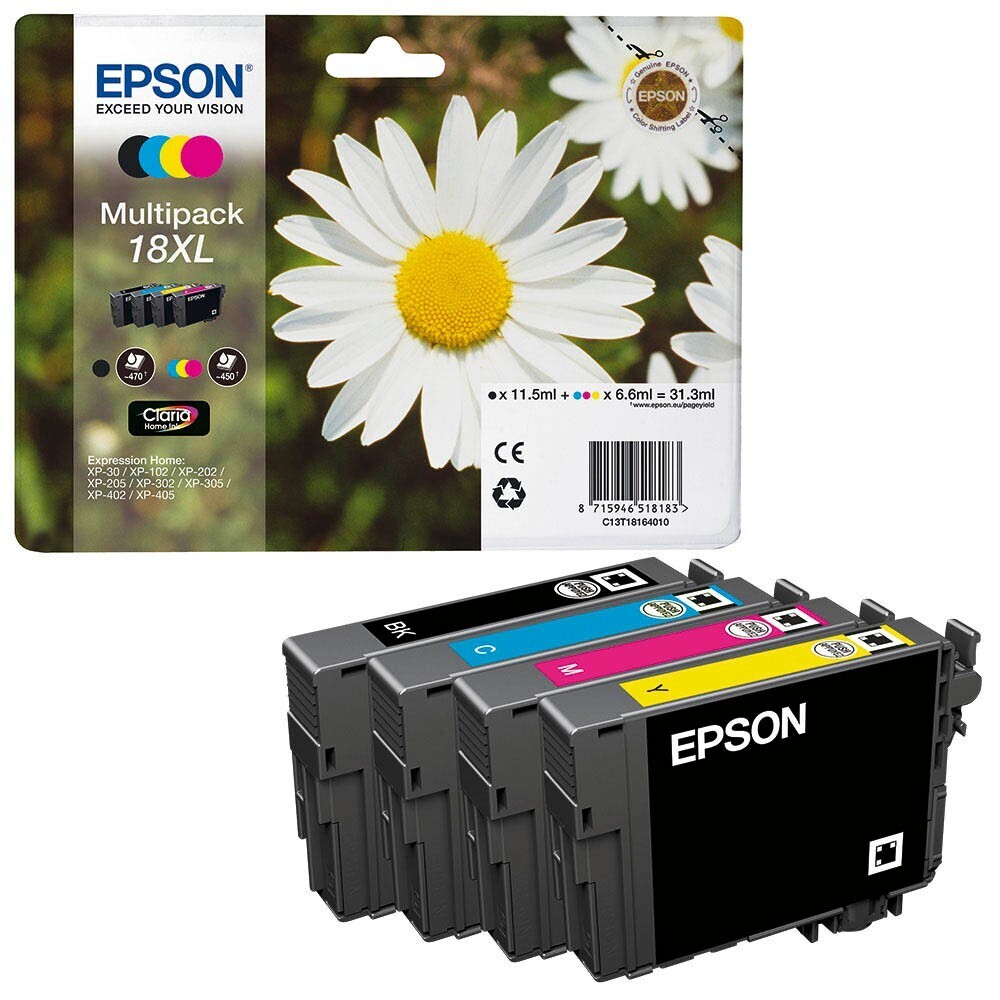 Original Epson Multipack T1816 / 18XL  Druckerpatrone / C13T18164012