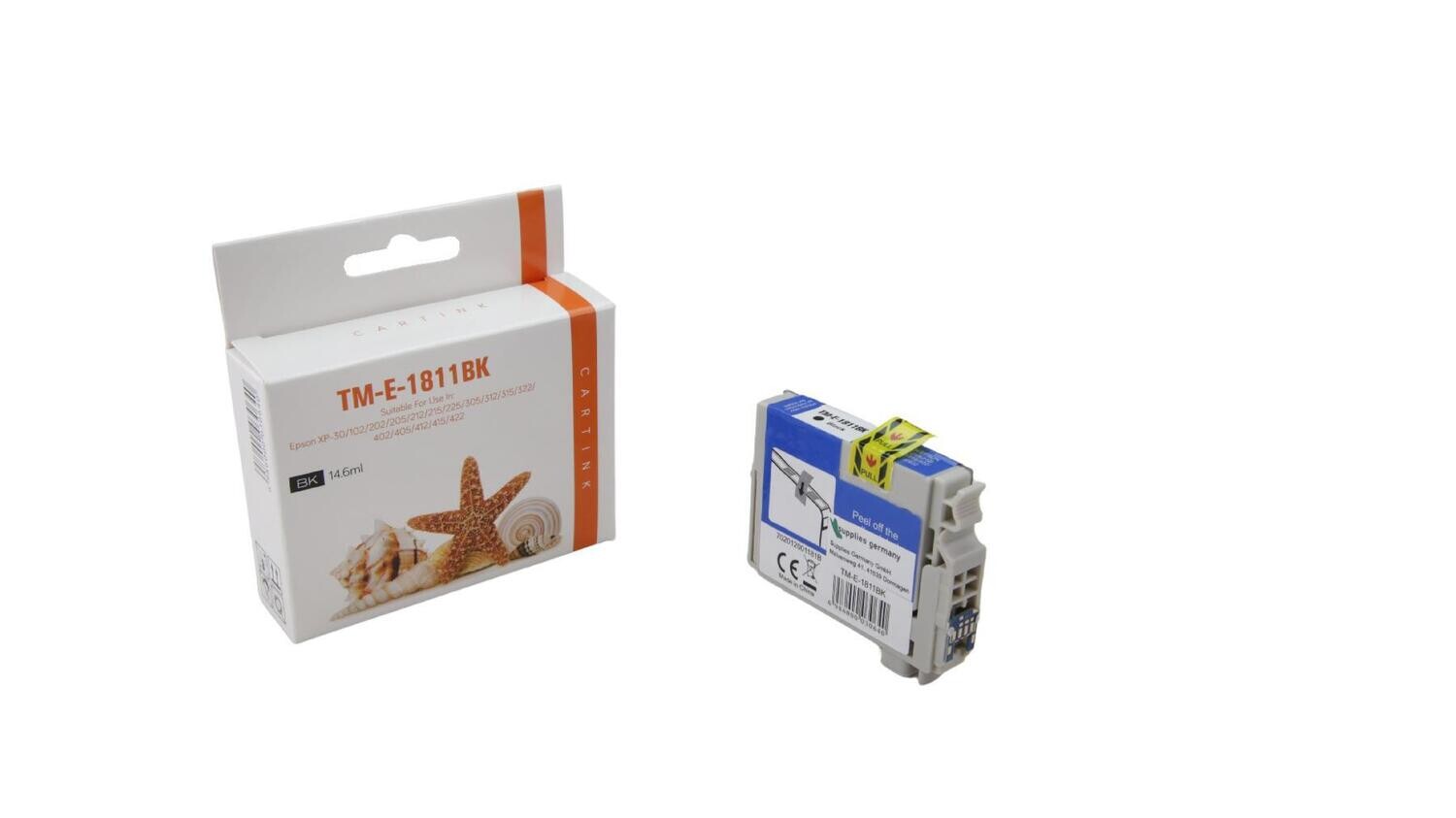 Alternative Druckerpatrone passend zu Epson T1811XL schwarz / C13T18114012
