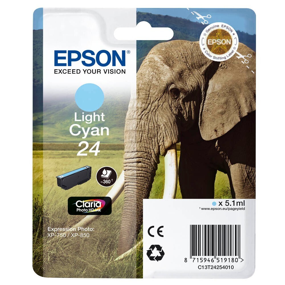 Original Epson T2425 / 24 Light Cyan Druckerpatrone / C13T24254012