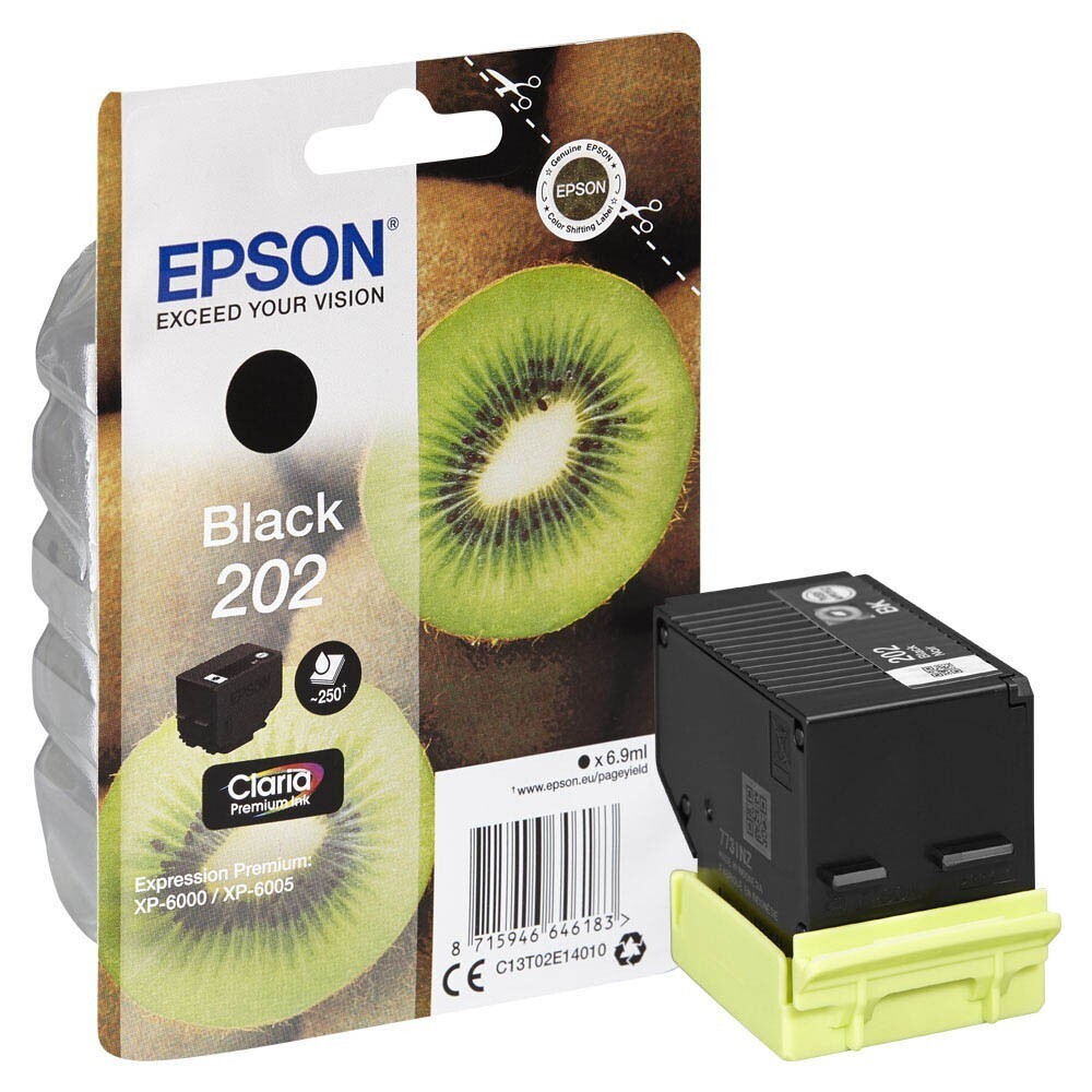 Original Epson 202 / T02E14  schwarz Druckerpatrone / C13T02E14010
