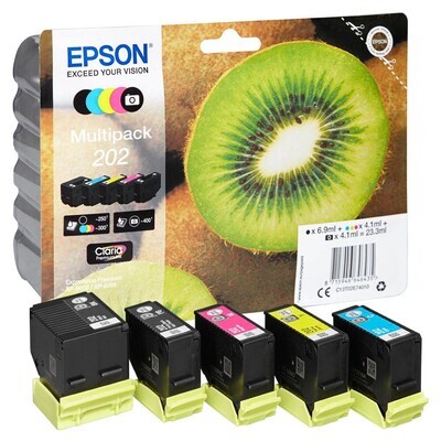 Original Epson Multipack 202 / T02F74  Druckerpatrone / C13T02F44010