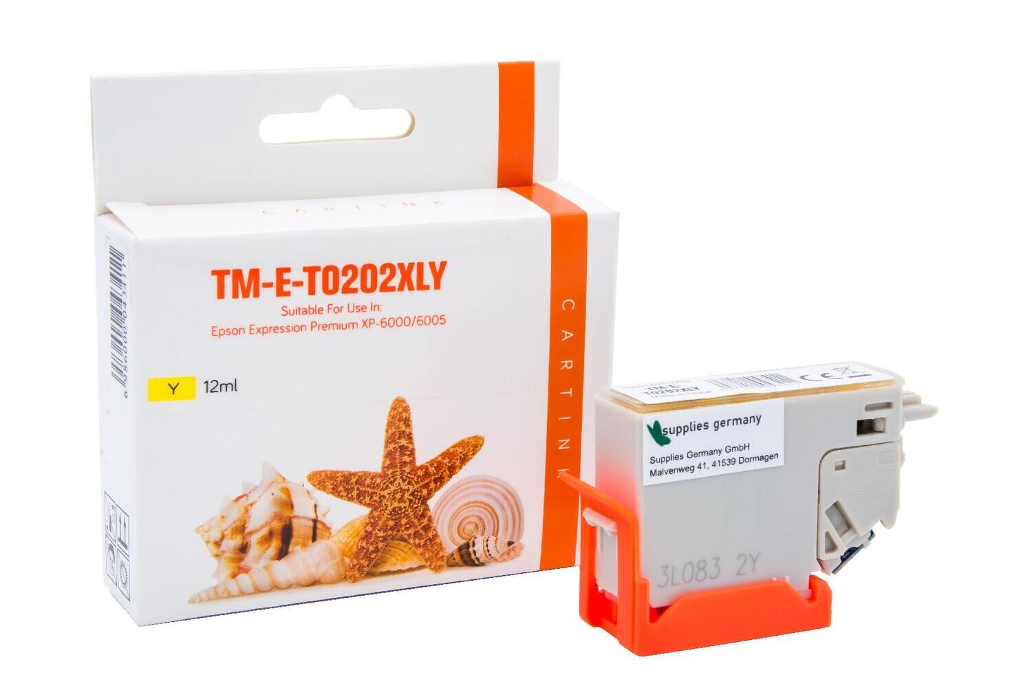 Alternative Druckerpatrone passend zu Epson T202XL Yellow