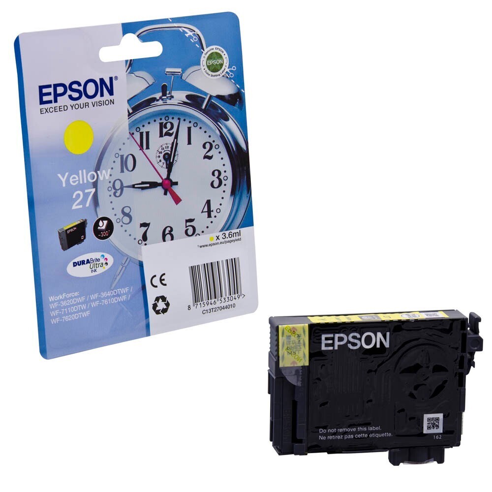Original Epson T2704 / 27 Yellow Druckerpatrone / C13T27044012