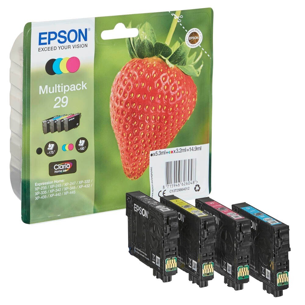 Original Epson Multipack T2986 / 29  Druckerpatrone / C13T29864012 Original Epson Multipack T2986 / 29  Druckerpatrone / C13T29864012