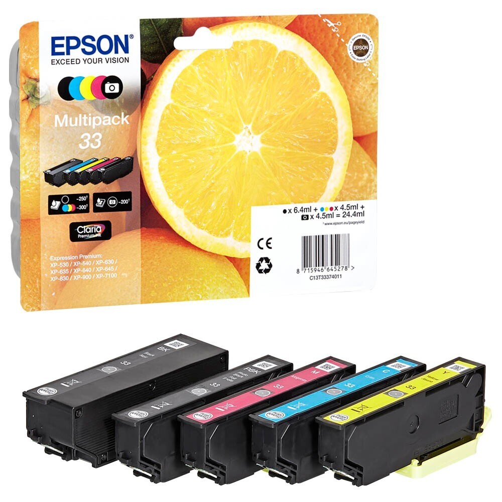 Original Epson Multipack T3337 / 33  Druckerpatrone / C13T33374011