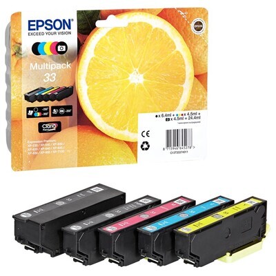 Original Epson Multipack T3337 / 33 Druckerpatrone / C13T33374011 Original Epson Multipack T3337 / 33 Druckerpatrone / C13T33374011