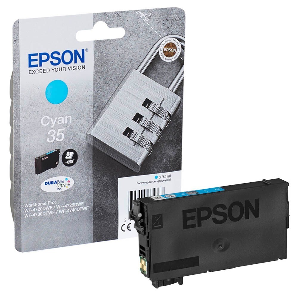 Original Epson T3582 / 35 Cyan Druckerpatrone / C13T35824010