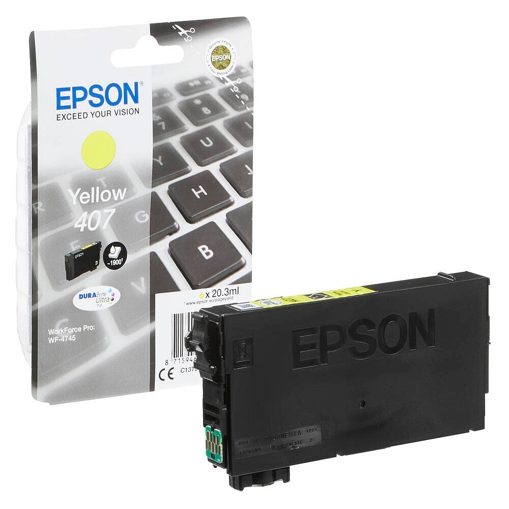 Original Epson 407 / T07U4 Yellow Druckerpatrone / C13T07U440