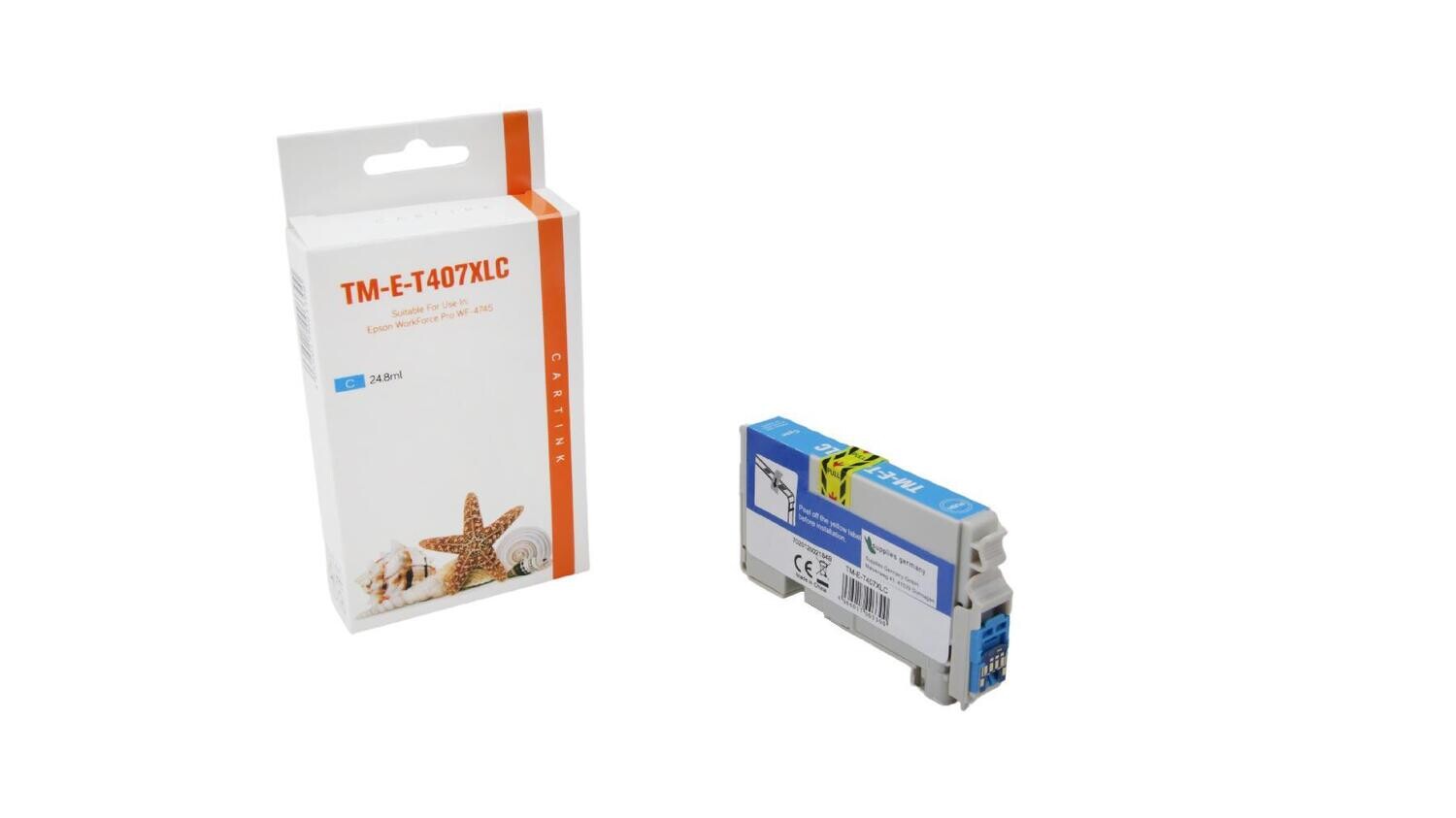 Alternative Druckerpatrone passend zu Epson 407 Cyan