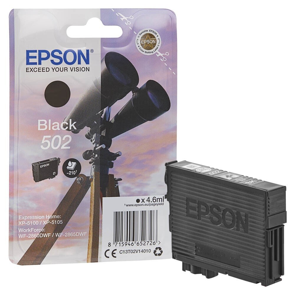 Original Epson 502 / T02V14 schwarz Druckerpatrone / C13T02V14010