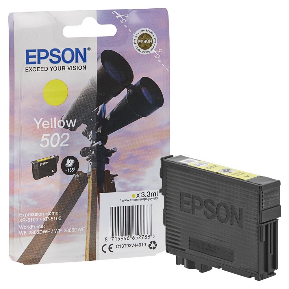 Original Epson 502 / T02V44  Yellow Druckerpatrone / C13T02V44010