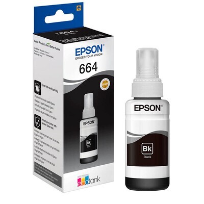 Original Epson T6641 schwarz Tintenflasche / C13T664140