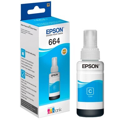 Original Epson T6642 Cyan Tintenflasche / C13T664240