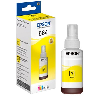 Original Epson T6644 Yellow Tintenflasche / C13T664340 Original Epson T6644 Yellow Tintenflasche / C13T664340