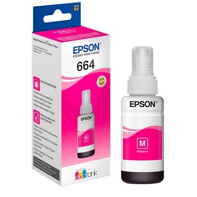 Original Epson T6643 Magenta Tintenflasche / C13T664340